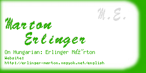 marton erlinger business card